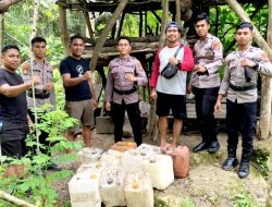Ratusan Liter Miras Tradisional Diamankan Aparat Polres Buton