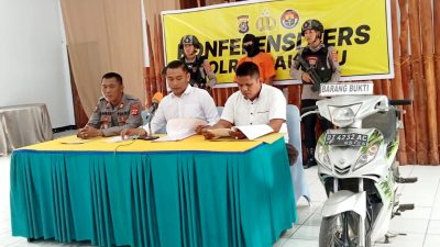 Pelaku Curanmor berhasil di amankan oleh sat reskrim Polres Baubau
