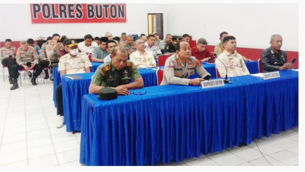Jelang Idul Fitri Polres Buton Gelar Rakor