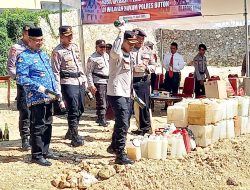 Polres Buton Musnahkan 2,2 ton Miras Tradisional