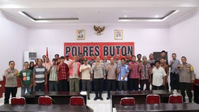 Cegah Konflik Antar Kelurahan, Kapolres Buton Lakukan Mediasi