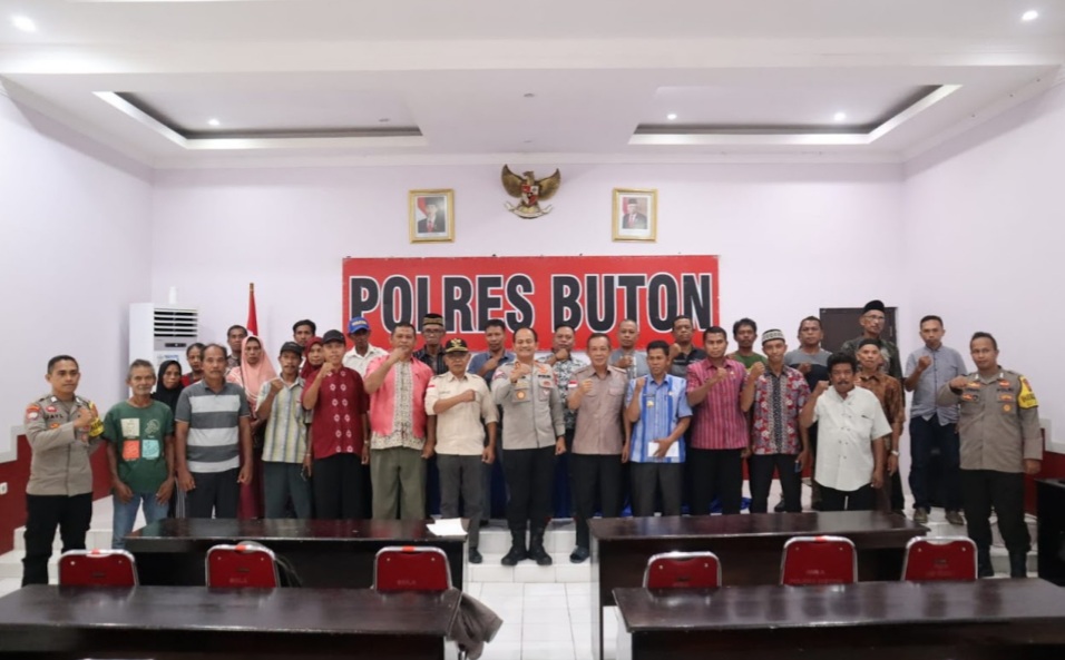 Cegah Konflik Antar Kelurahan, Kapolres Buton Lakukan Mediasi