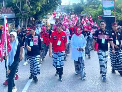 Gunakan Bentor Almondo Pimpin Rombongan Bacaleg PKN Baubau Mendaftar di KPU