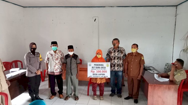 BLT - DD Tahap Satu Periode Januari hingga Maret Desa Lapodi Telah Tersalurkan