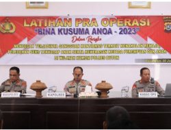 Kapolres Buton Pimpin Latihan Pra Ops Bina Kusuma Anoa 2023, Ini Sasarannya