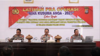 Kapolres Buton Pimpin Latihan Pra Ops Bina Kusuma Anoa 2023, Ini Sasarannya