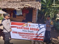Hut Bhayangkara, Polsek Sampuabalo Bagikan Sembako