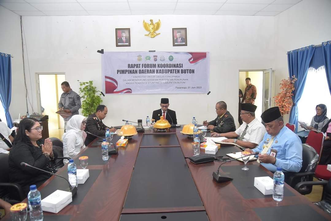 Pj. Bupati Buton Pimpin Rakor Sinergitas Penurunan Angka Stunting