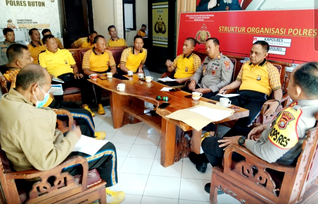 Jelang Pemilu 2024, Polres Buton Rutin Gelar Coffee Morning bersama PJU