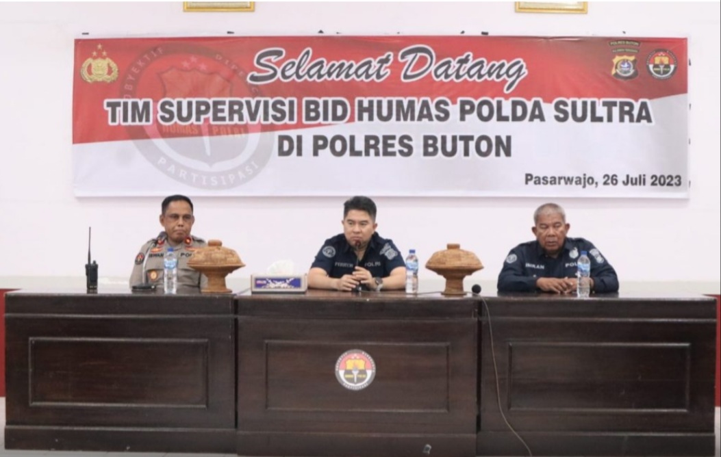 Kabid Humas Polda Sultra Supervisi Kehumasan di Polres Buton