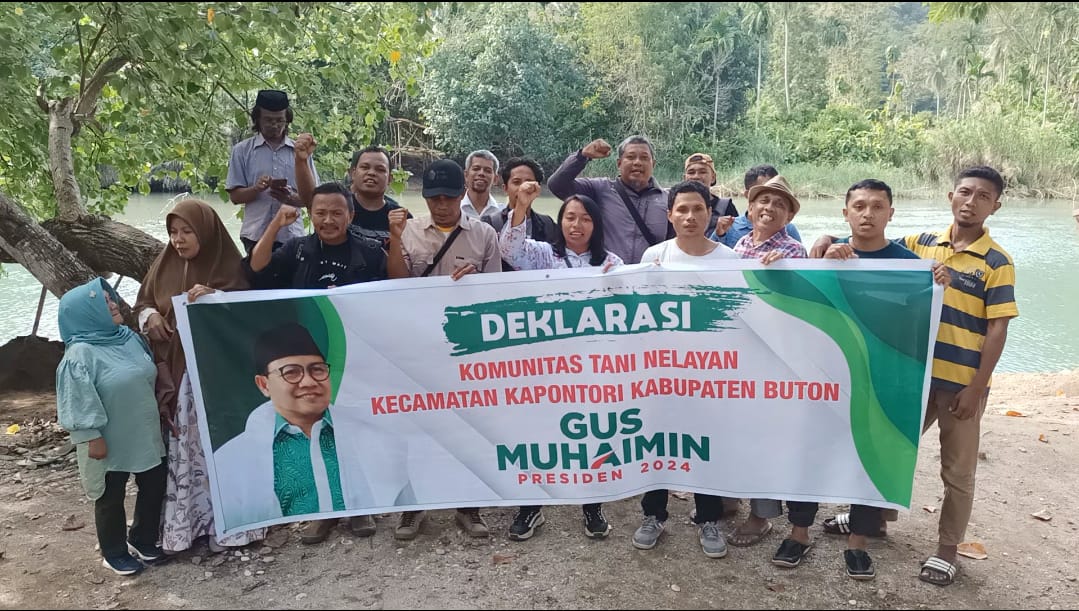 Komunitas Tani Dan Nelayan Kecamatan Kapontori Dukung Muhaimin Iskandar jadi Calon Presiden RI