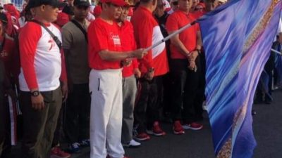 Semarak Jalan Santai Sambut HUT RI ke-78 di Buton