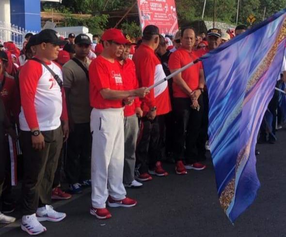 Semarak Jalan Santai Sambut HUT RI ke-78 di Buton