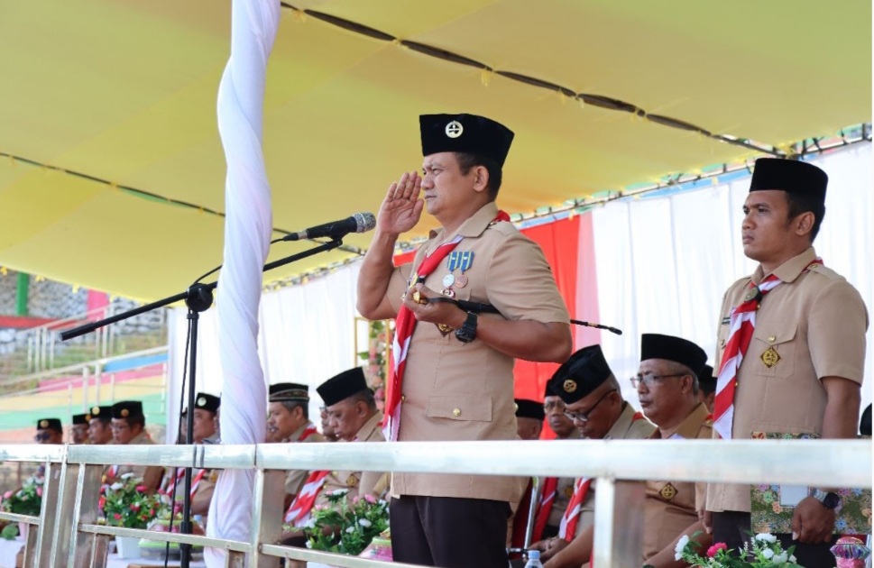 Ini Pesan Kapolres Buton Saat Pimpin Upacara Hari Pramuka