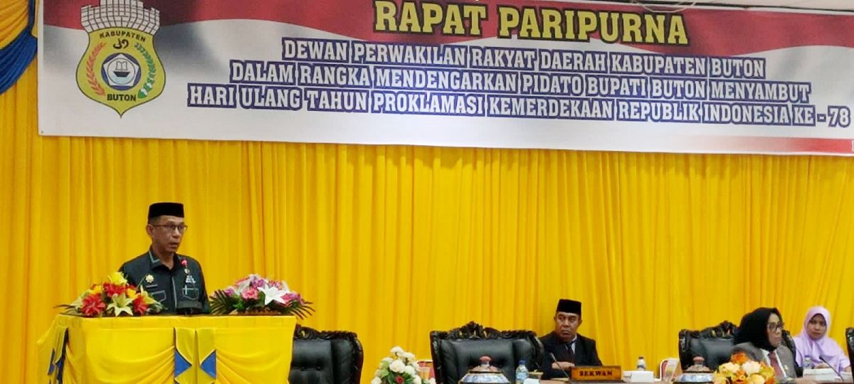 DPRD Buton Gelar Sidang Paripurna HUT RI Ke 78