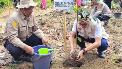 Pj. Bupati Basiran dan Kapolres Buton Lakukan Penanaman Pohon Serentak