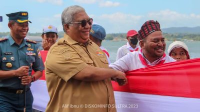 Gubernur Sultra Hadiri Parade Merah Putih Sepanjang 17.000 Kilometer