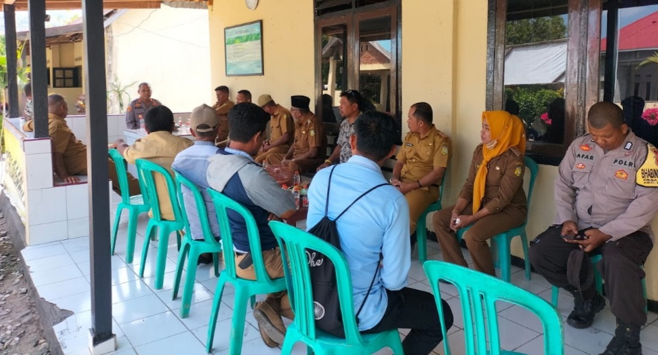 Jelang Pemilu Polsek Kapontori Gelar Rakor Lintas Sektorlal