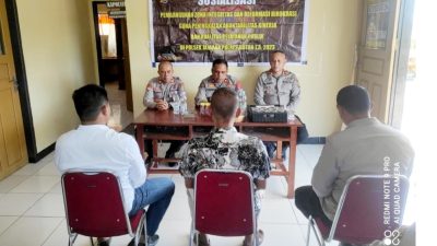 Wakapolres Buton Sosialisai ZI menuju WBK dan WBBM di Mapolsek Wabula