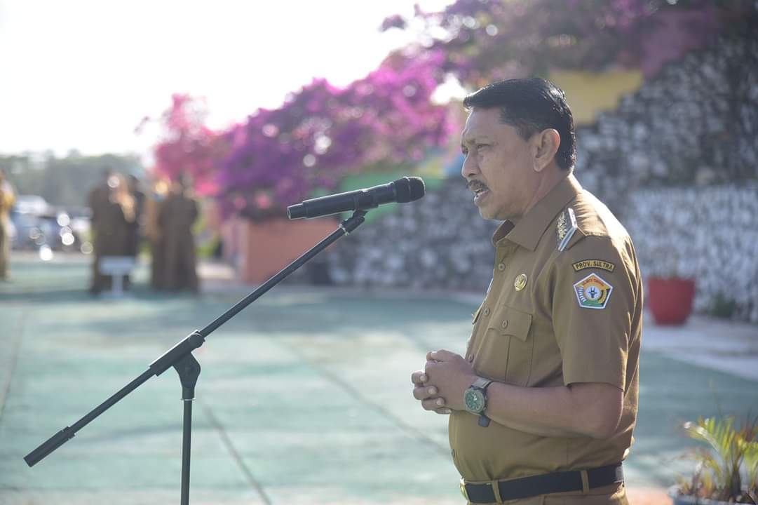 Pimpin Apel Perdana, Pj. Bupati Buton : Pekerjaan adalah Sebuah Penghormatan
