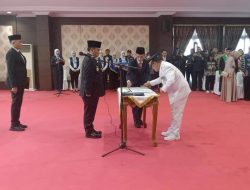 Pj Gubernur Sultra Lantik Pj Bupati Konawe dan Pj Walikota Baubau