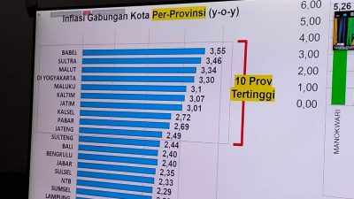 10 Daerah di Indonesia dengan Inflasi Cukup Tinggi, Sultra Urutan Kedua