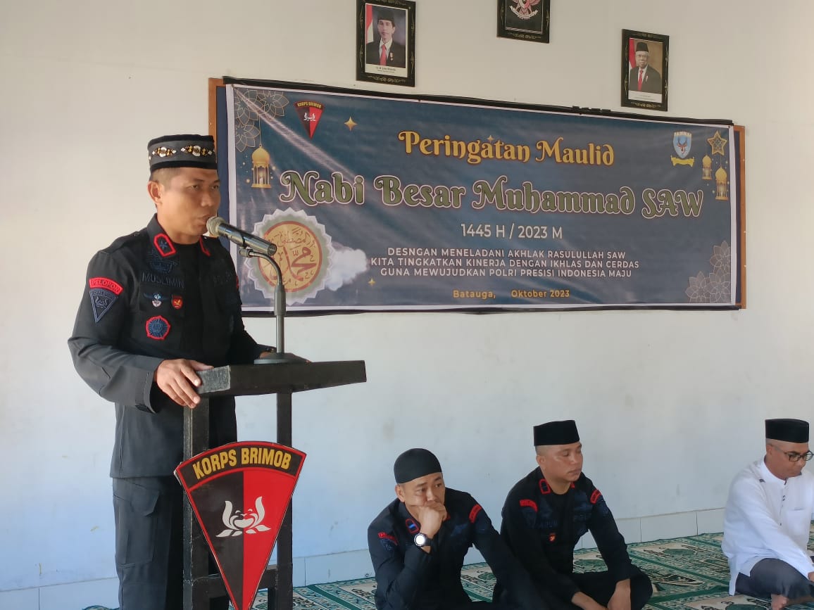 Peringati Maulid Nabi SAW 1445 H, ini Pesan Danyon B Pelopor SatBrimob