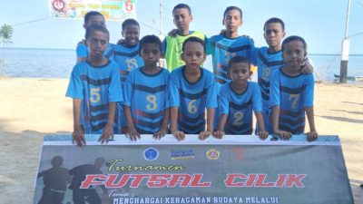 Karang Taruna Wabula 1 Bersama Mahasiswa KKNT Unidayan Gelar Turnamen Futsal Cilik