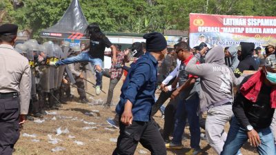 Polres Buton gelar Sispamkota antisipasi konflik jelang Pemilu 2024