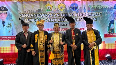 Pj. Gubernur Sultra Diberi Gelar Adat Kesultanan Buton
