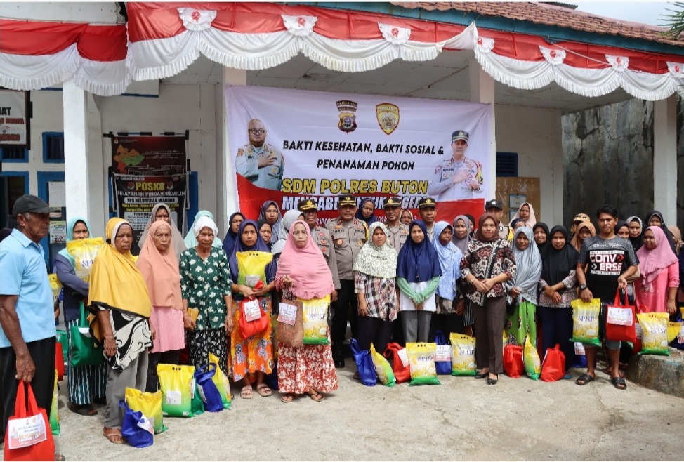 Rakor Bin SDM, Polres Buton Gelar Baksos