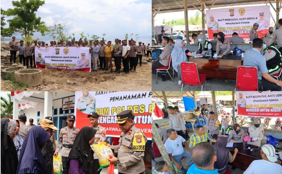 Rakor Bin SDM, Polres Buton Gelar Baksos