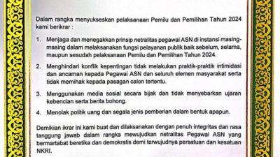 Jelang Masa Kampanye, Pj. Gubernur Sultra Ingatkan Netralitas ASN Berlaku Hingga di Luar Jam Kerja