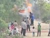 Mobil Minibus Diduga Berisi Jerigen Terbakar Usai Membeli BBM Pertalite
