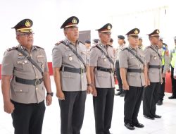 Kapolres Buton Pimpin Sertijab Kapolsek, Kabag dan Kasi