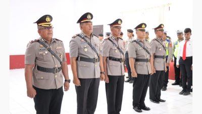Kapolres Buton Pimpin Sertijab Kapolsek, Kabag dan Kasi