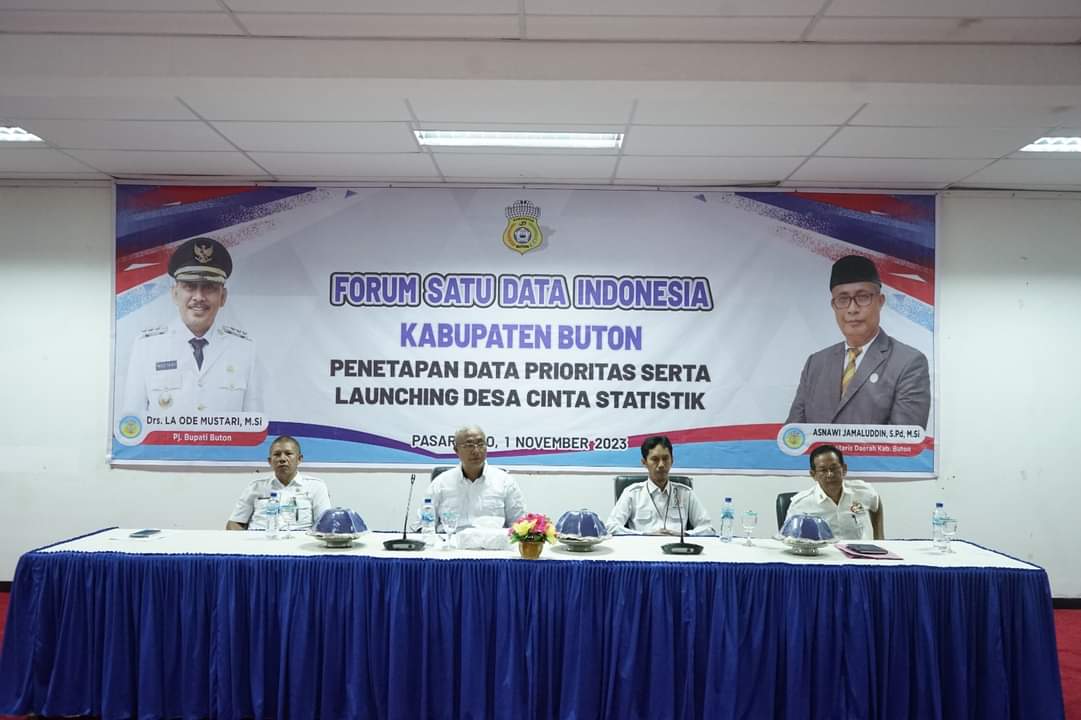 Pemkab Buton Gelar Forum Satu Data Indonesia dan Launching Desa Cinta Statistik