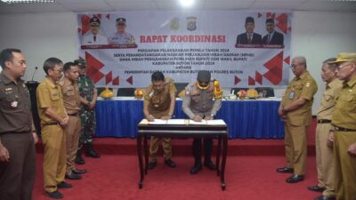 Pemkab Buton Teken NHPD Pengamanan Pemilu