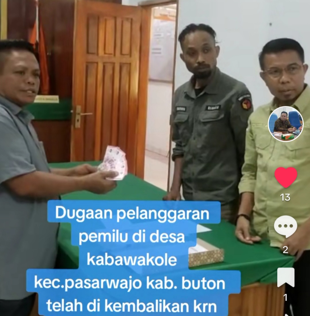 Kasus Dugaan Money Politic La Ode Rafiun Disetop Bawaslu
