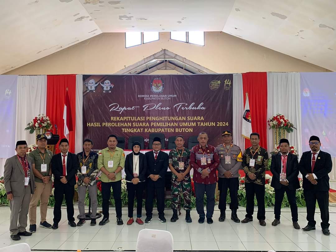 KPUD Buton Gelar Rapat Pleno Rekapitulasi Perolehan Suara Pemilu 2024