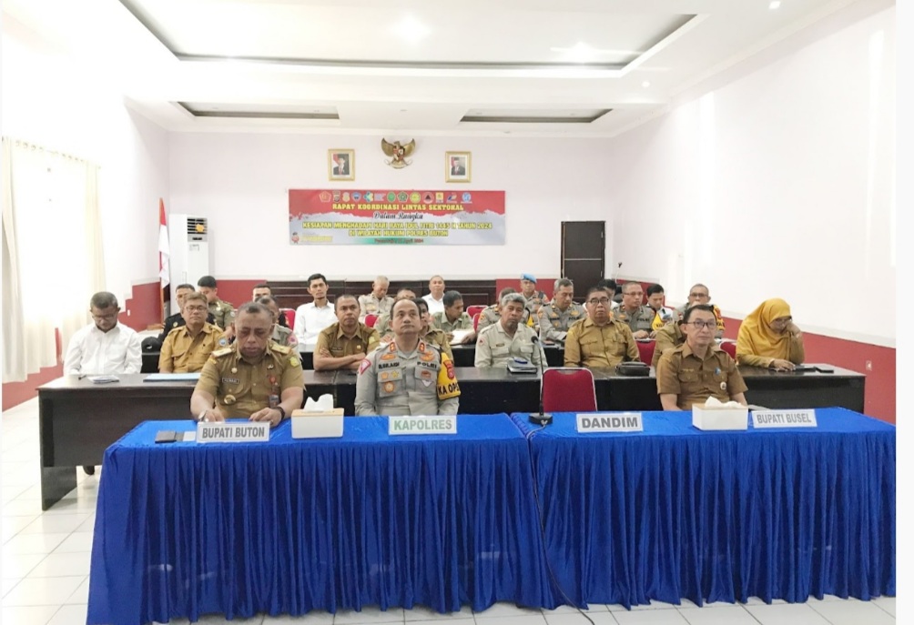 Idul Fitri, Polres Buton Gelar Rakor Kesiapan Linsek Jelang Operasi Ketupat 2024