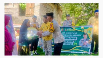 Polsek Wolowa Berbagi Paket Ramadan