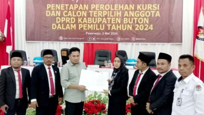 KPUD Buton Gelar Rapat Pleno Penetapan Calon Anggota DPRD Terpilih