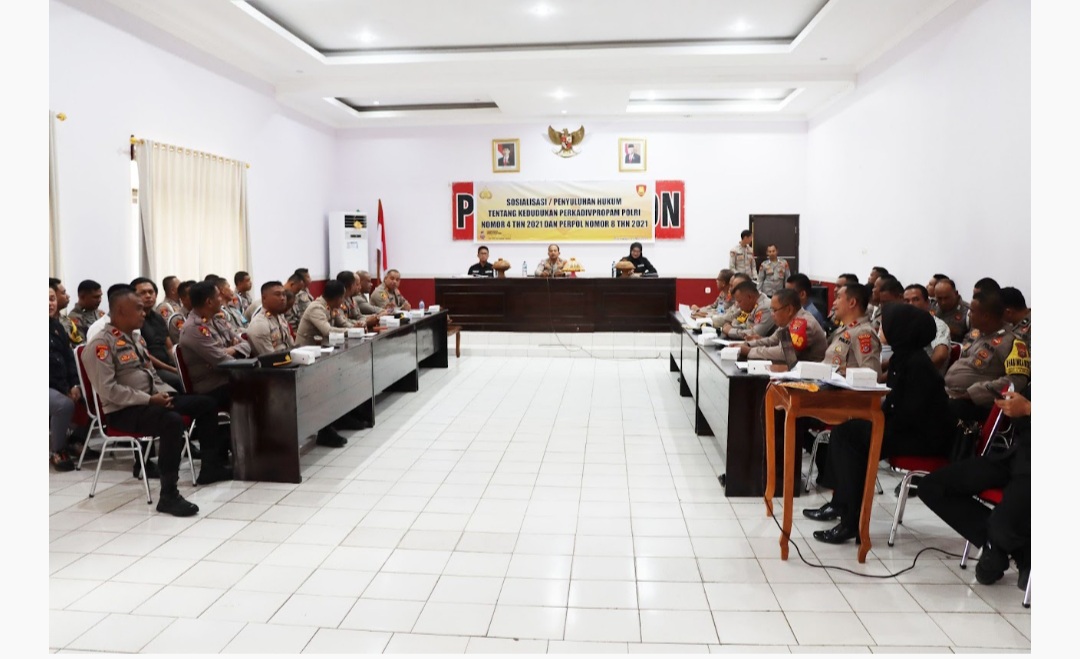 Polda Sultra Gelar Sosialisasi Hukum Peraturan Kepolisian Negara RI