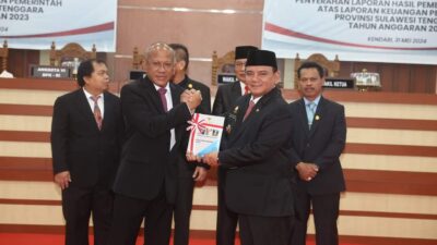 Pemprov Sultra Raih Opini Wajar Tanpa Pengecualian BPK RI