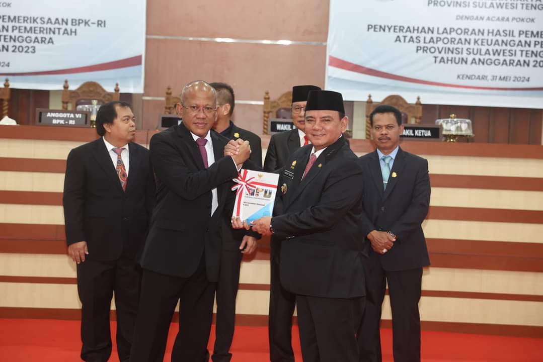 Pemprov Sultra Raih Opini Wajar Tanpa Pengecualian BPK RI