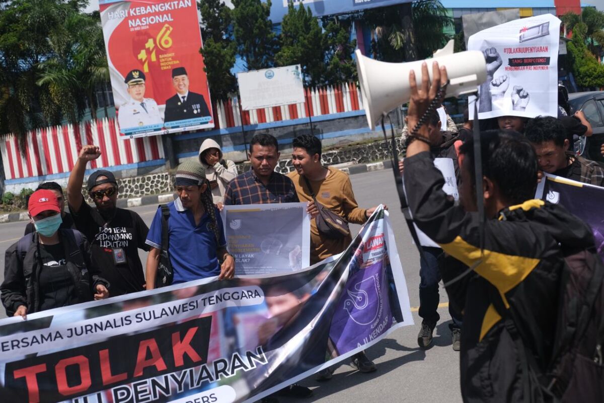Forum Bersama Jurnalis Sulawesi Tenggara Tolak Pasal Kontroversi RUU Penyiaran