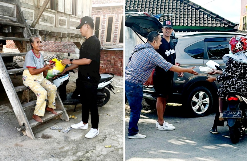 Mantan Wartawan Baubau Berbagi Rezeki: Makanan, Daging dan 1 Ton Beras