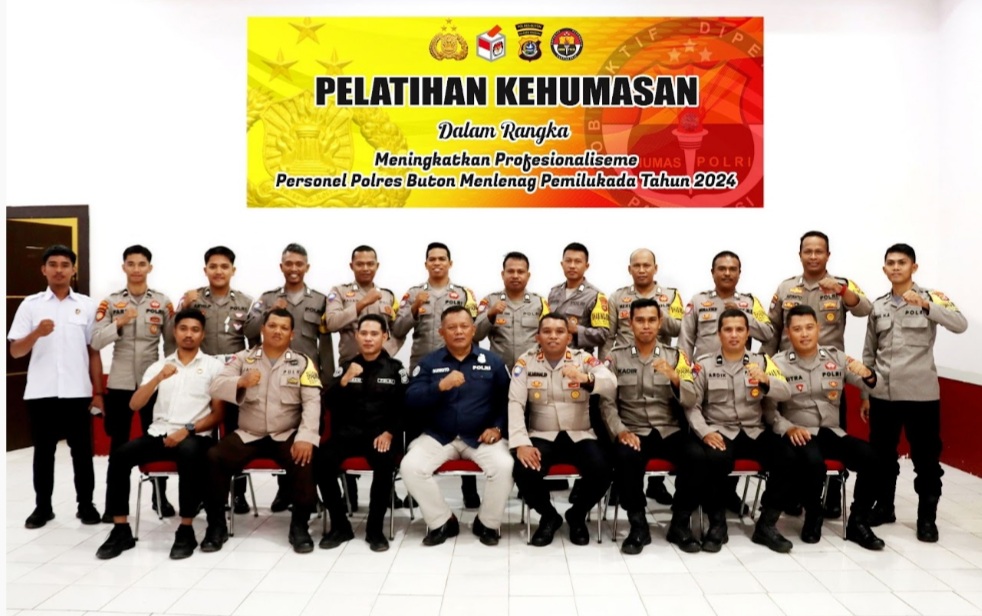 Polres Buton Gelar Pelatihan Kehumasan