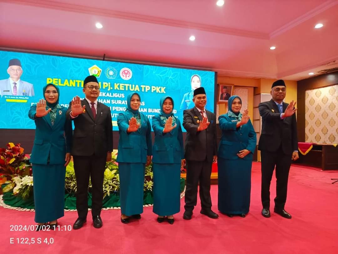 Ketua TP PKK Sultra Kukuhan Pj Ketua TP PKK Kabupaten Buton, Buton Selatan dan Buton Tengah